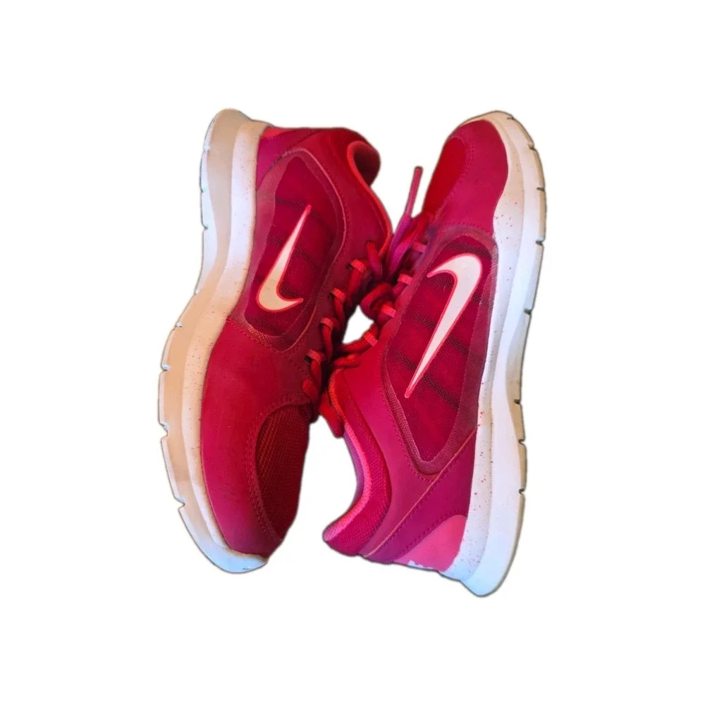 VGC! Nike Flex Trainer 4 643083-603 Womens Size 8 Training Shoes Pink White